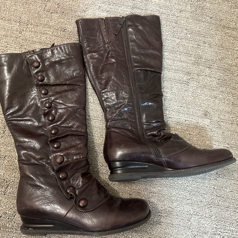 COPY - Miz Mooz Bloom Tall Brown Boot - gently used 41 wide calf / extended calf